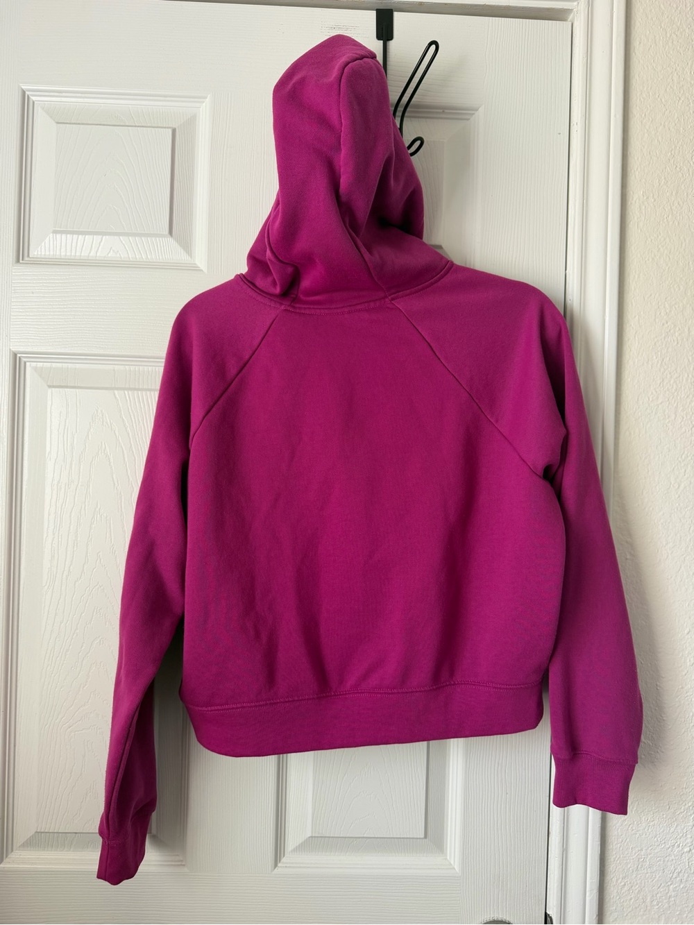 Nike Sportswear Swoosh Cropped Fleece Hoodie Magenta Pink Women’s S - Picture 3 of 10